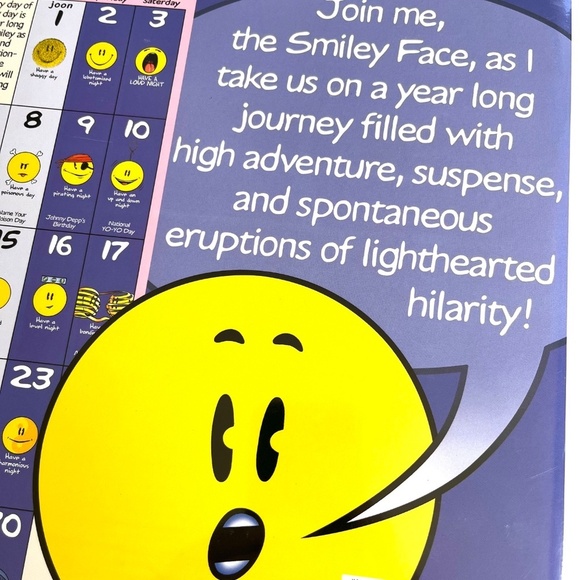 Have a Day Retro 2006 Smiley Faces Collection Wall Art 12 Month Calendar Sealed. - Picture 4 of 11